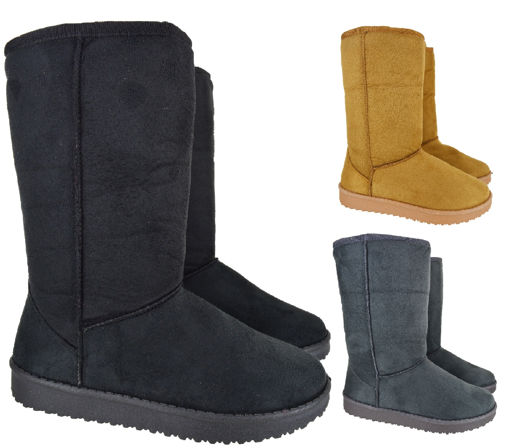 black calf hugging boots